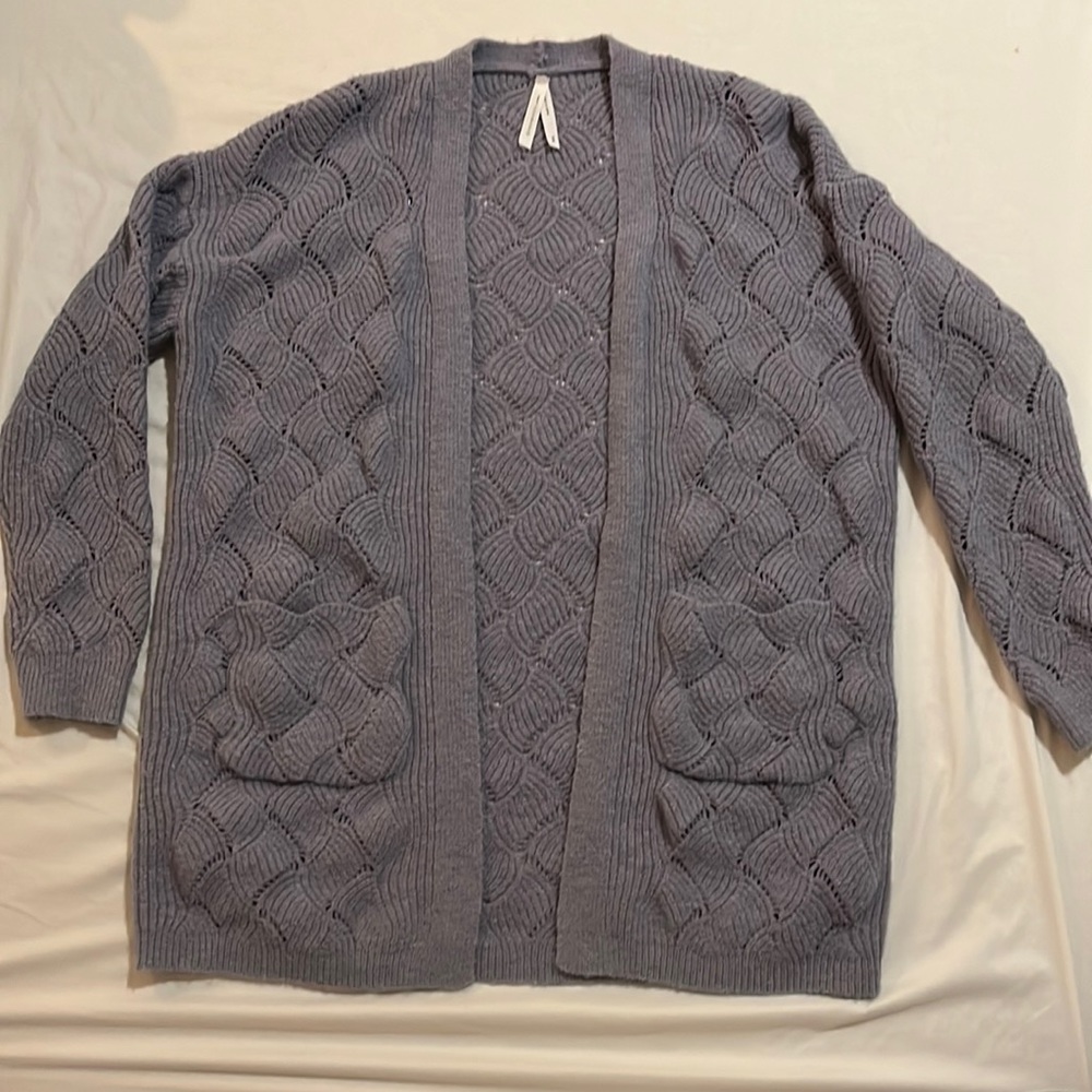 Medium/large purple knit cardigan